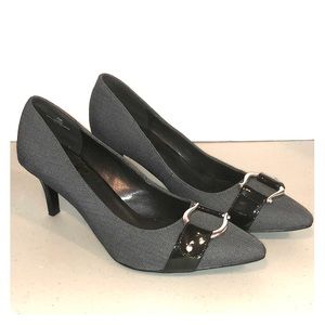Nine West Gray Tweed Eloise Classic Pumps 7.5 M